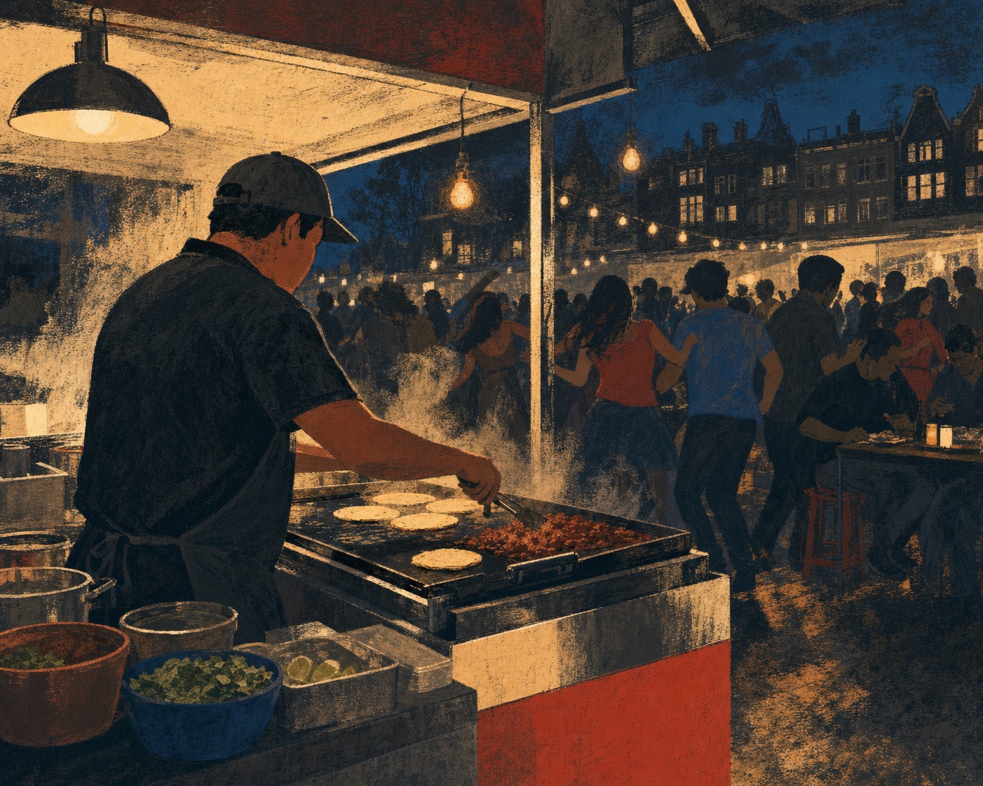 El taquero trabajando en Tacoteca