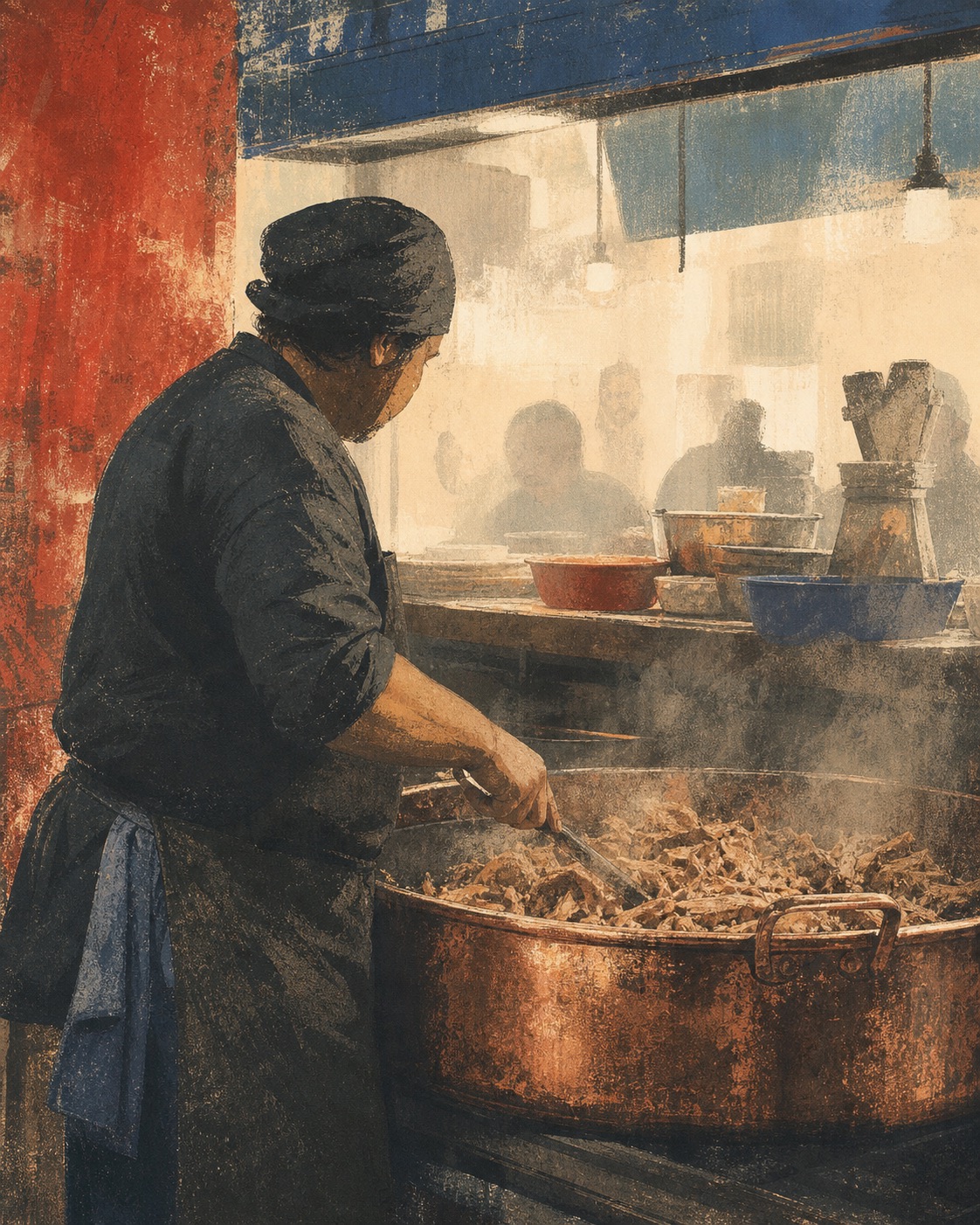 El taquero trabajando en El Turix